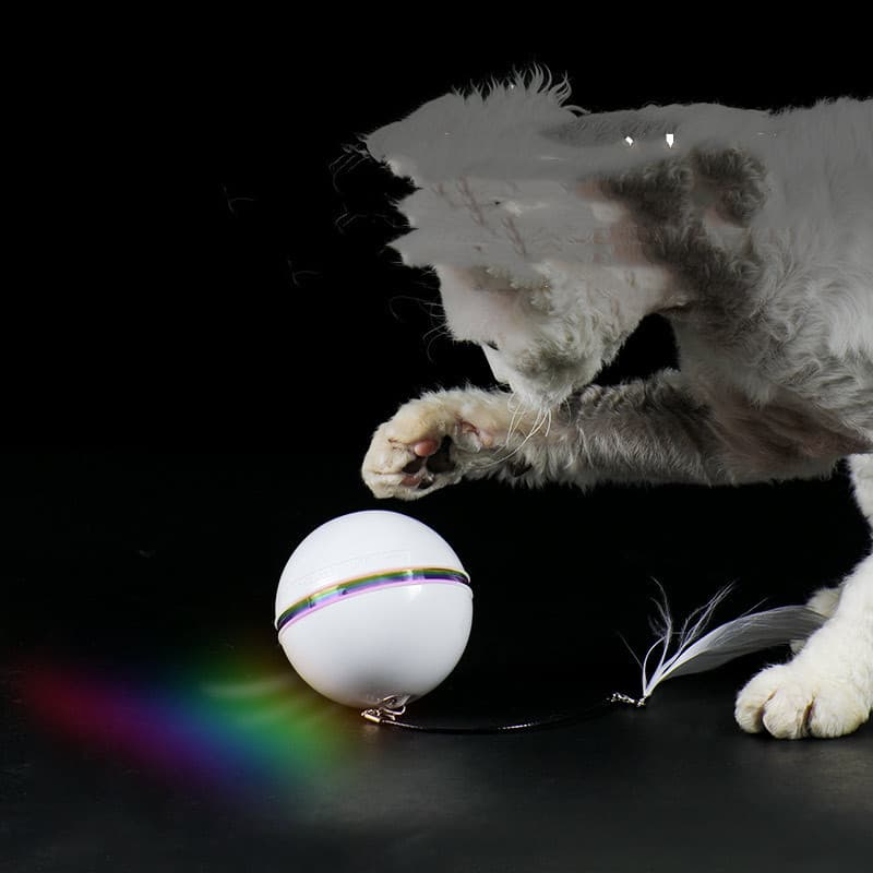 Replaceable Feather-Proof Charging Rolling Automatic Funny Cat Toy Ball