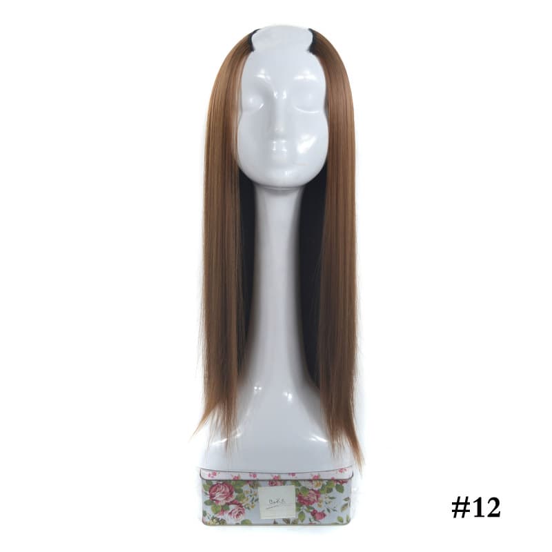 Women's Long Straight Hair U-shaped Half Headgear