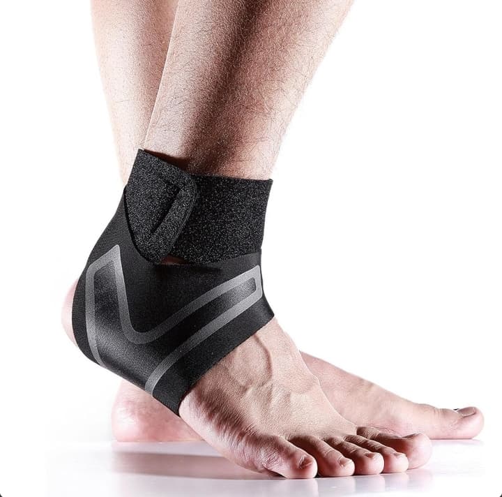 1pair Ankle Brace Support Compression Sleeve Plantar Fasciitis Pain Relief Foot Wrap