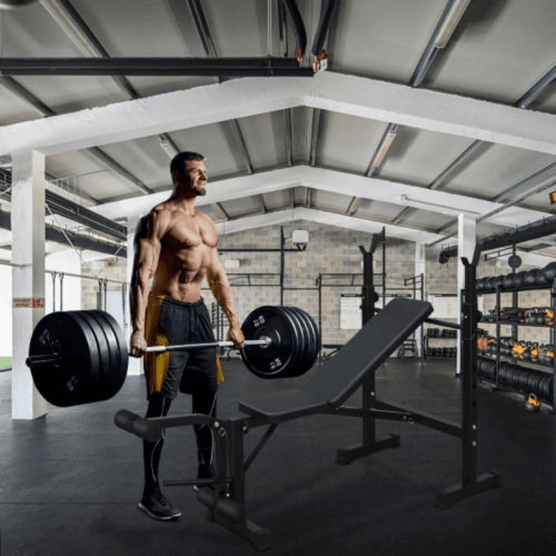 Olympic Weight Bench Full Body Workout For Your Home Gym With Squat Rack And Bench Press