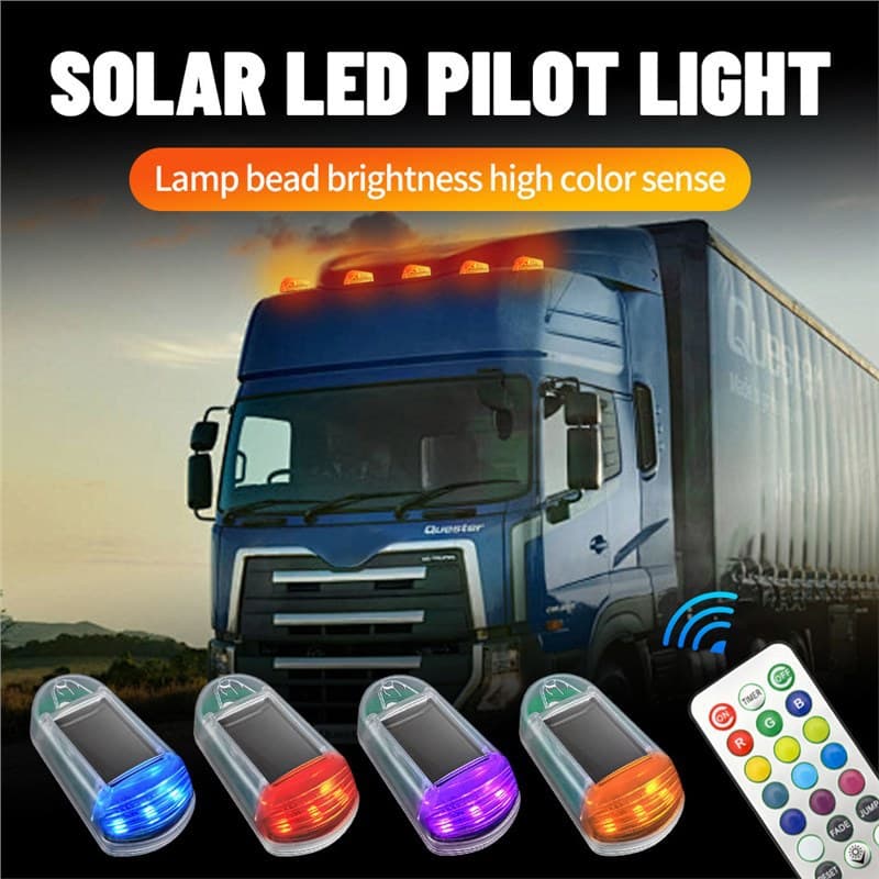 Truck And Pickup Truck Roof Modification Warning Solar Remote Control Roof Mouse Light Car Roof Light