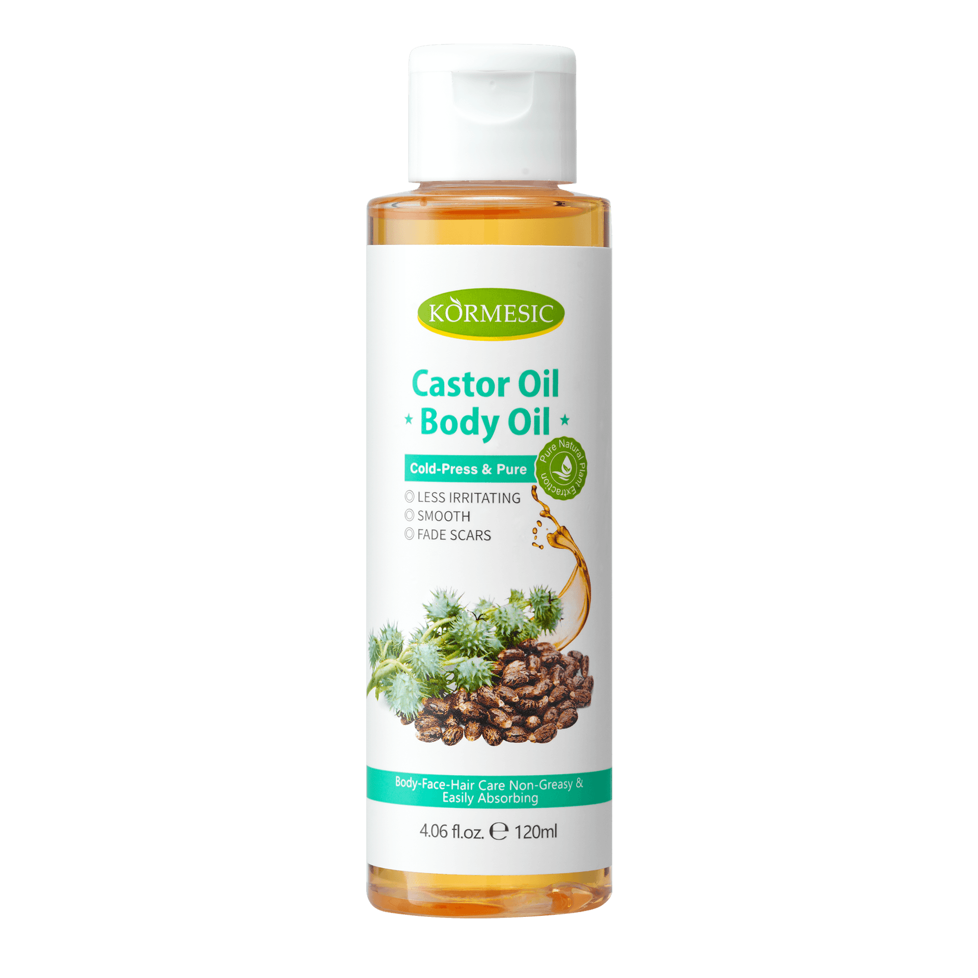 KORMESIC Castor Oil Body Massage Oil 120ml -Foreign Version  -Special Offer