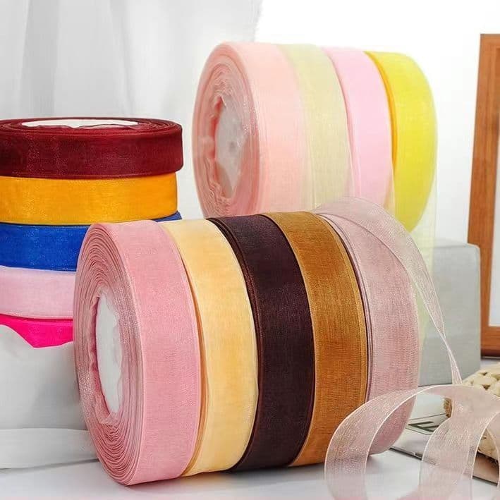 2cm Tulle Rose Flower DIY Material Ribbon
