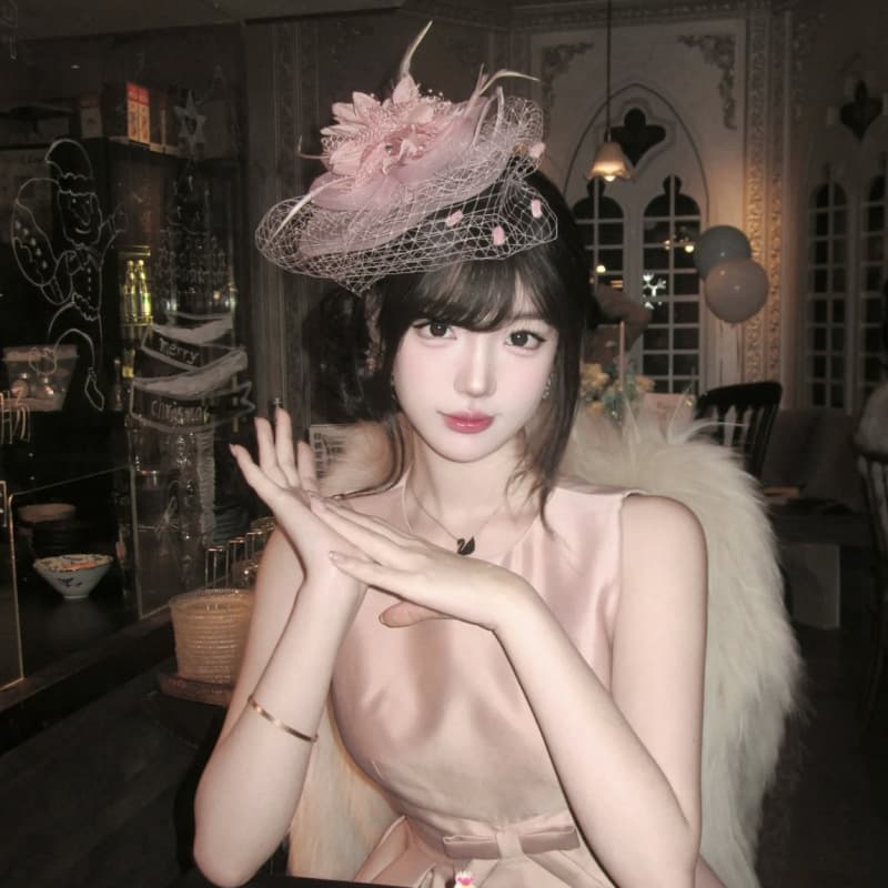 Dinner Socialite Gathering French Retro Feather Headdress Flower