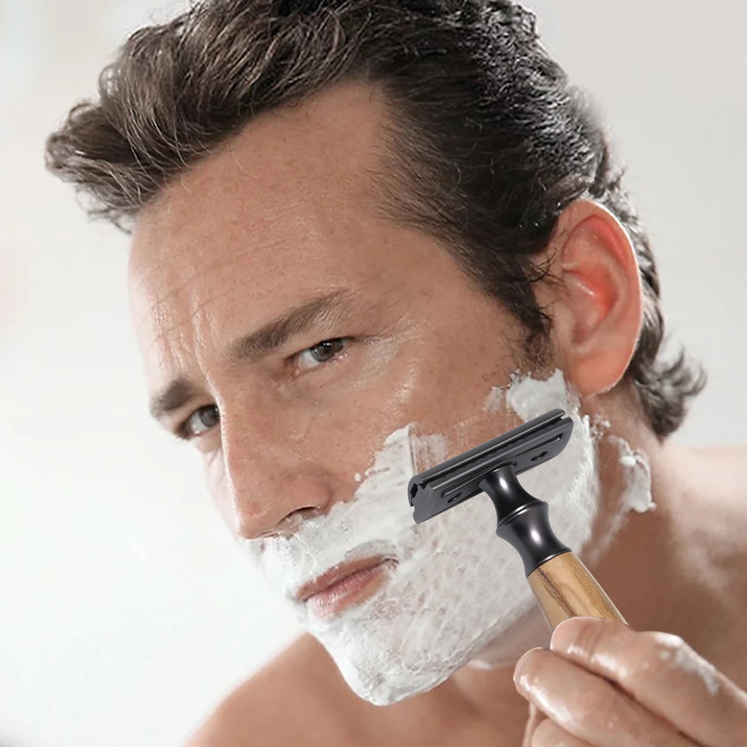 Men's Copper Manual Old-fashioned Metal Shaving Razor