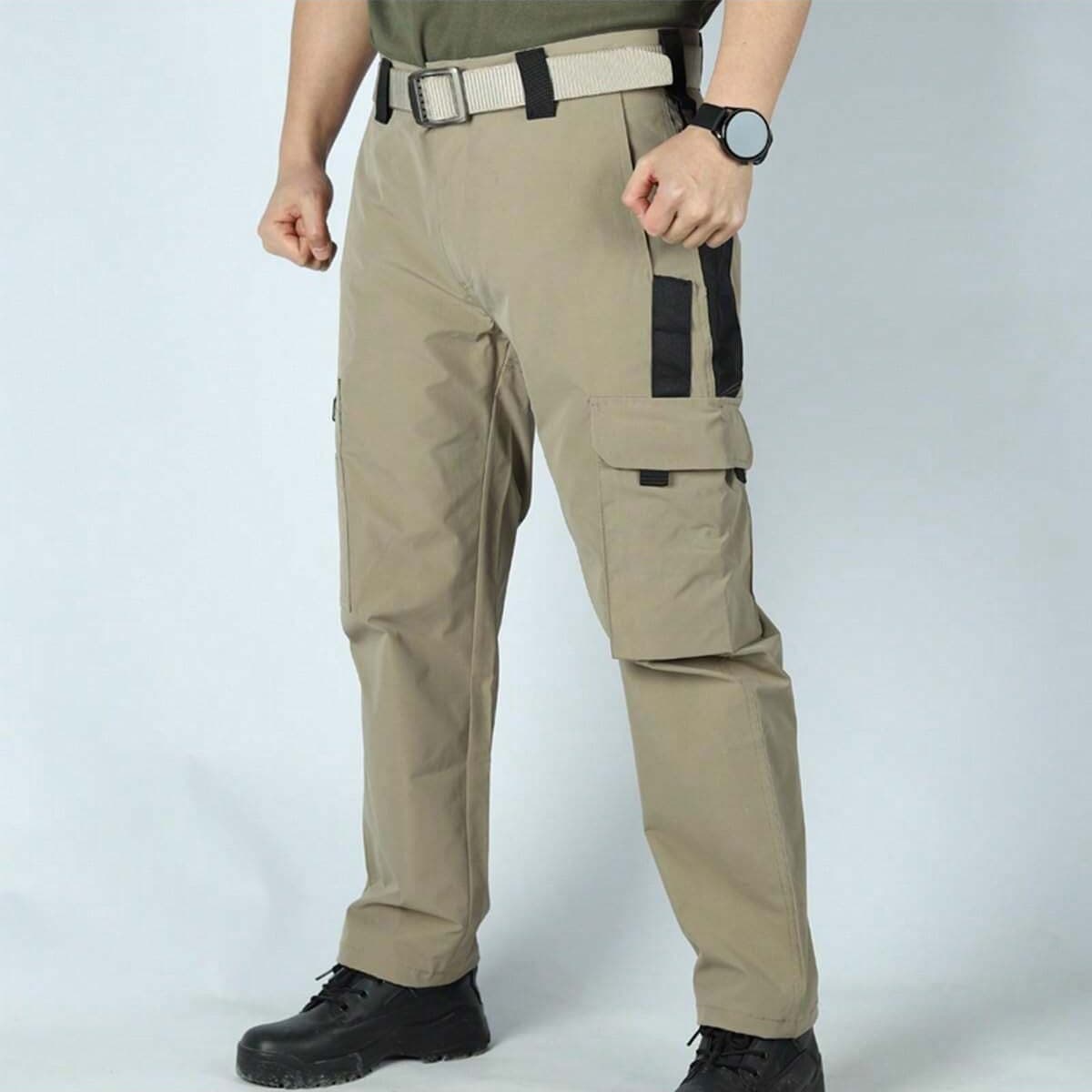 Mens Tactical Casual Pants With Multiple Pockets Durable And Quick-drying