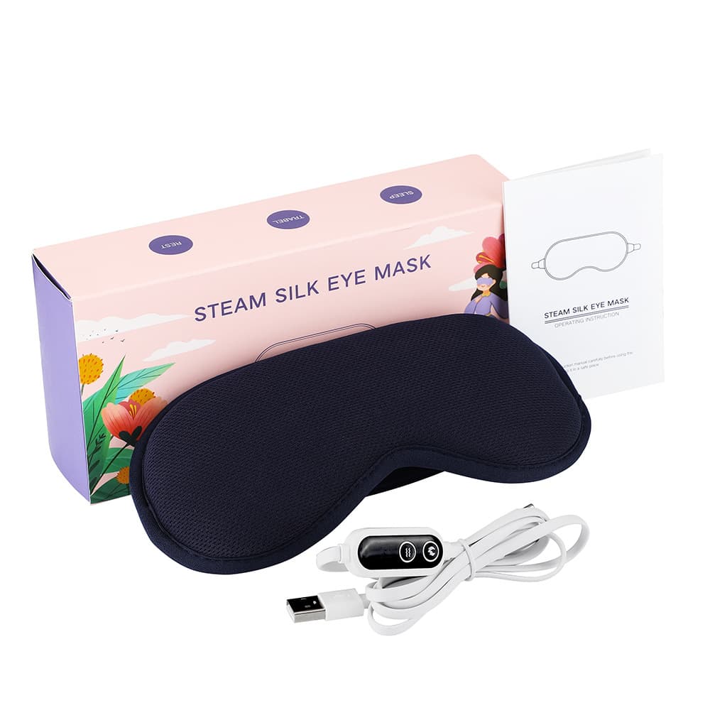 Eye-Care Sleep Mask With Light Blocking Remote-Controlled Heating And Massage Function