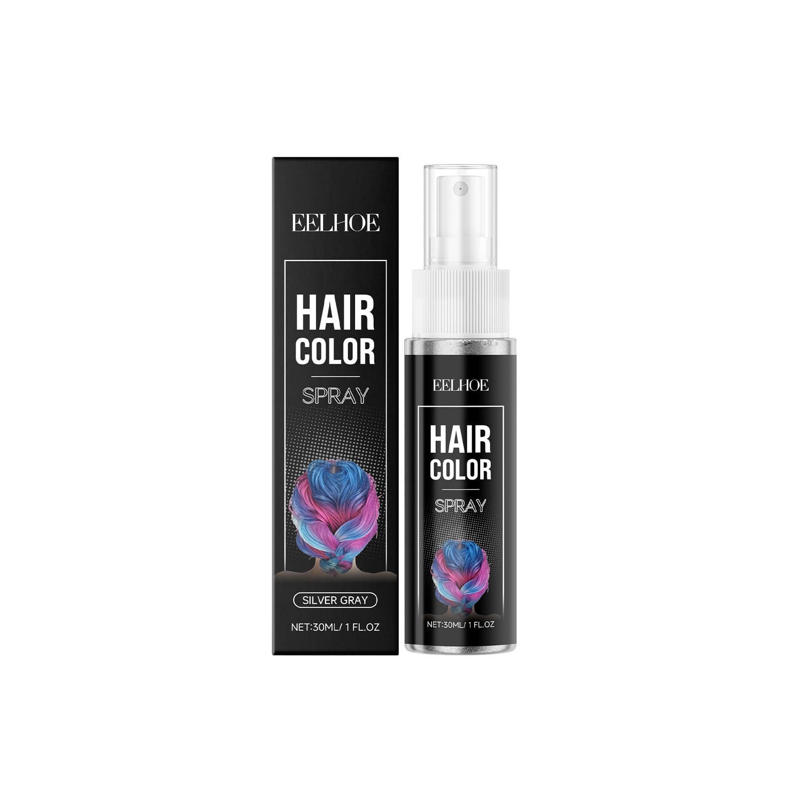 Silver Gray Temporary Hair Color Spray For Even Application Easy To Color And Delivers Moisturizing Shiny Results