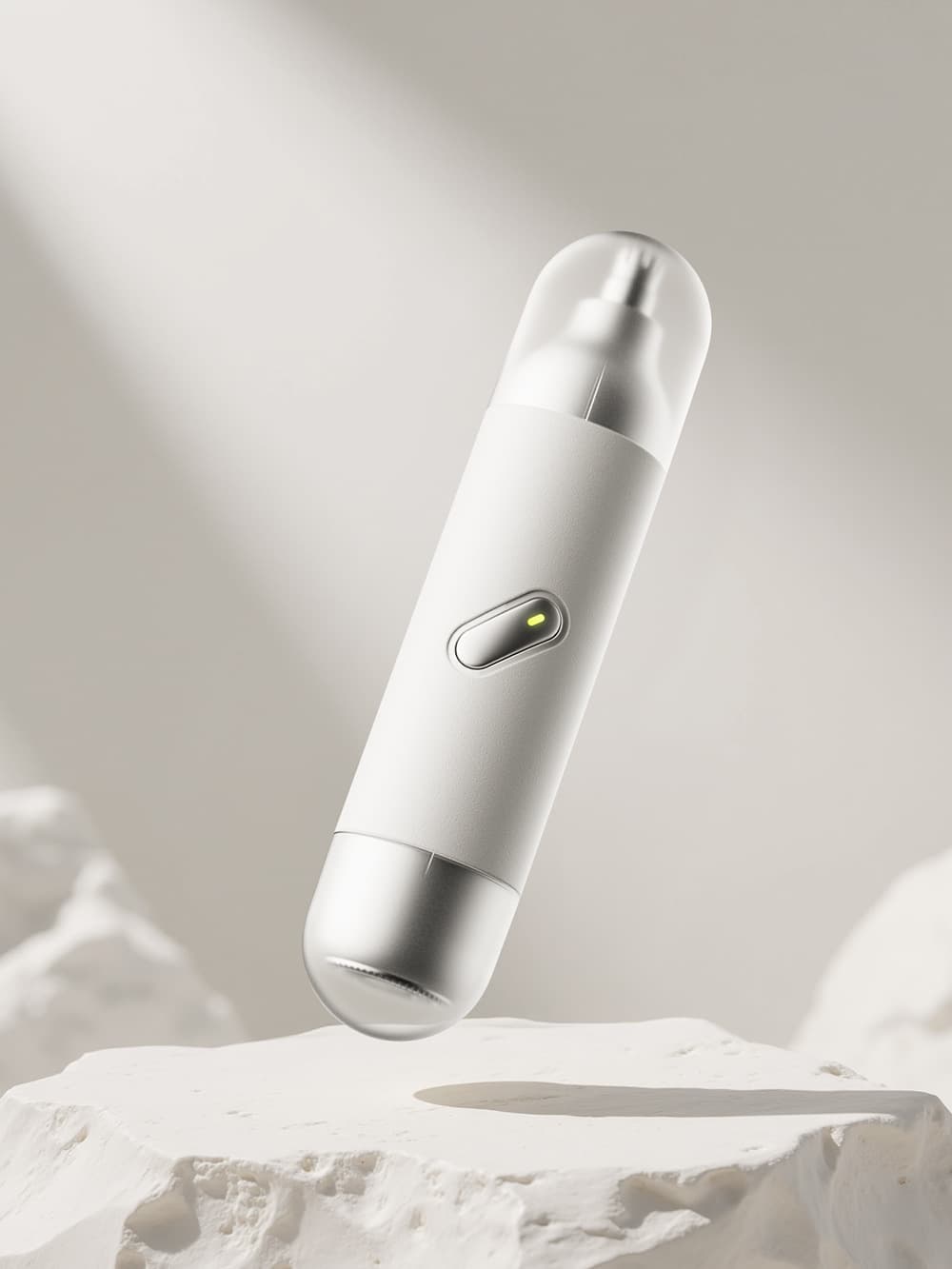 New 2-in-1 Electric Nose Hair Trimmer With Light, Washable Dual Blades, Mini Shaver
