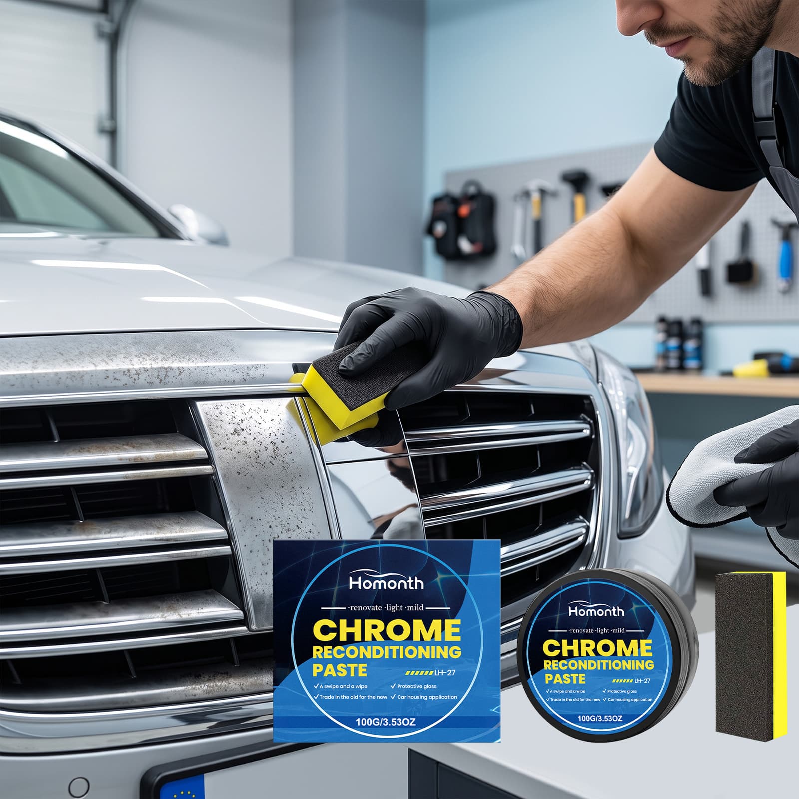 Chrome-plated Repair Paste For Automobile