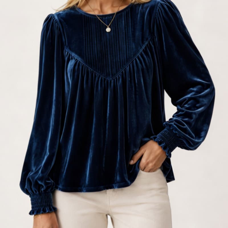 Solid-color Pullover With V-nec Casual And Elegant