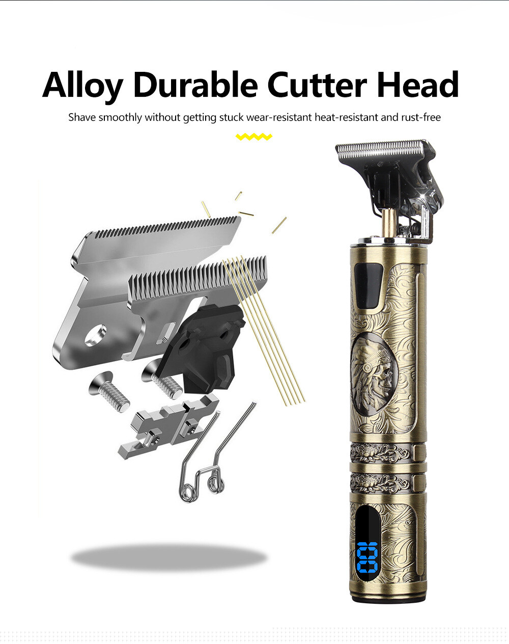 USB Electric Hair Clippers Rechargeable Shaver Beard Trimmer Professional Men Hair Cutting Machine Beard Barber Hair Cut