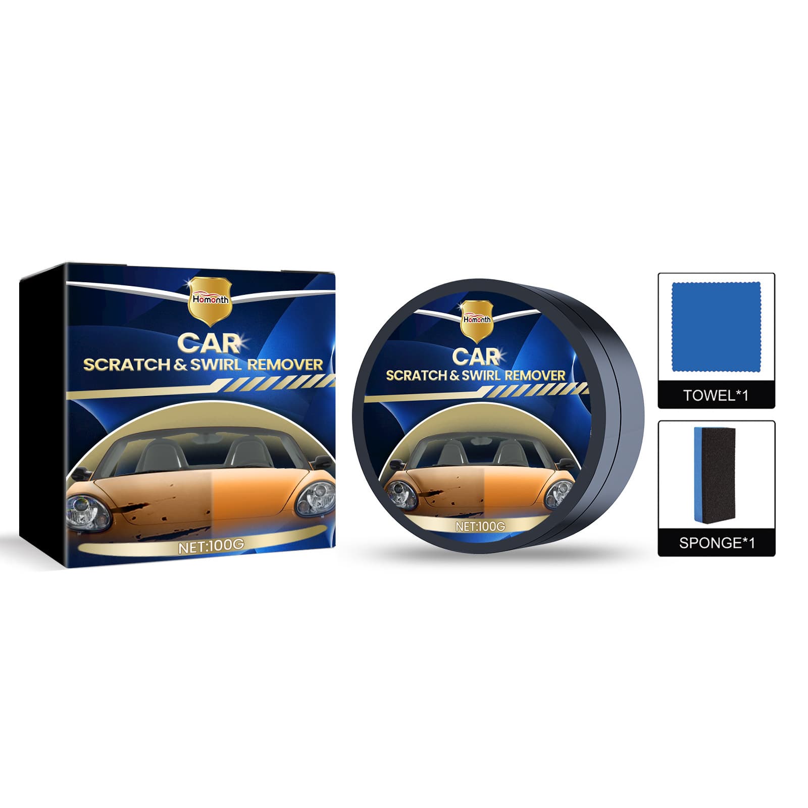 Car Scratch Wax Repair Clean Stain Polished Protection