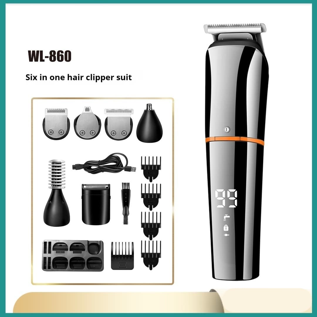 Electric Hair Clipper Multifunctional Digital Display Pogonotomy Nose Hair