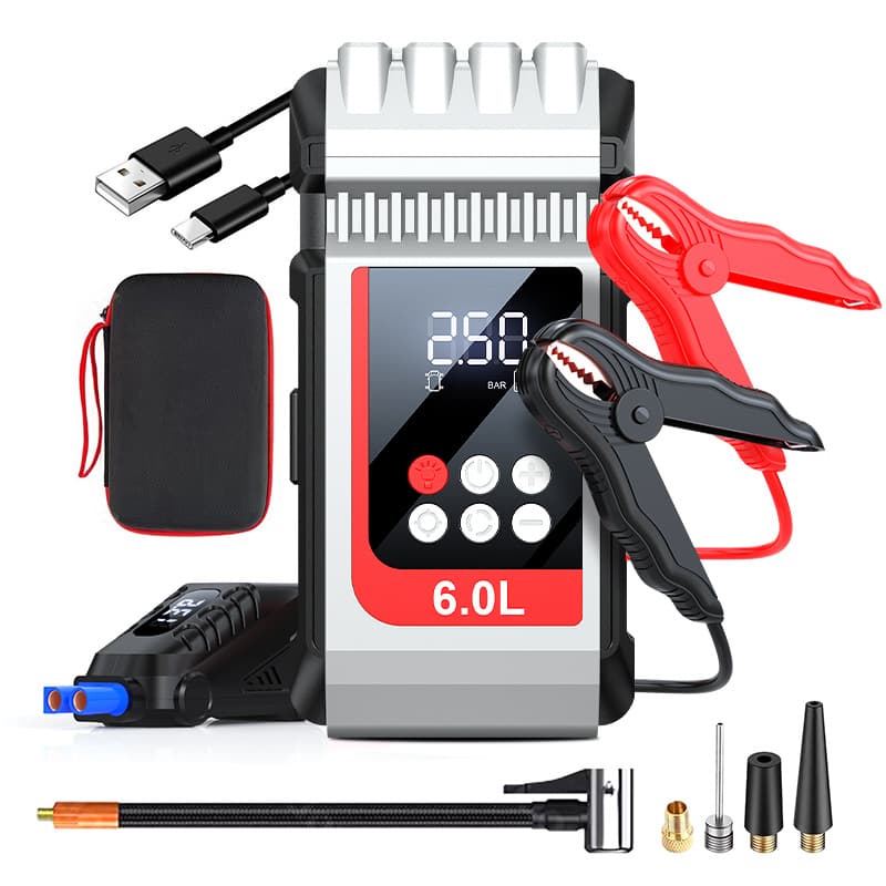 Integrated Emergency Power And Air Pump For Automobiles