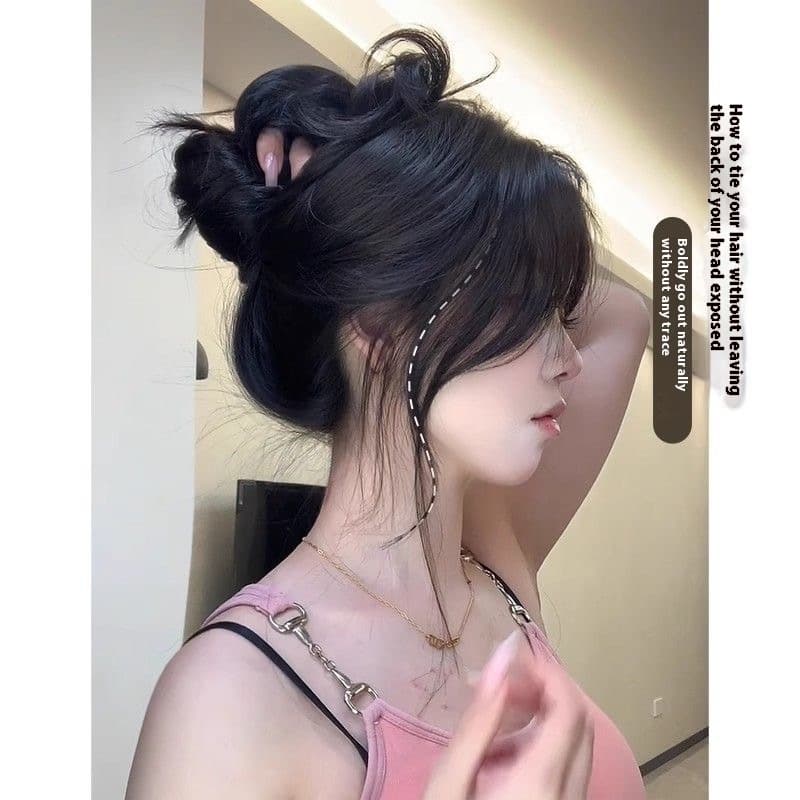 Increase Hair Amount Seamless Ultra-thin Breathable Head Hair Replacement Temperament High Skull Top Wig Set