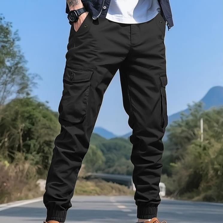 Retro Workwear Casual Pants For Men